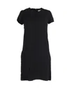 Isabel Marant Raw Hem T-shirt Dress In Black Acetate In Black