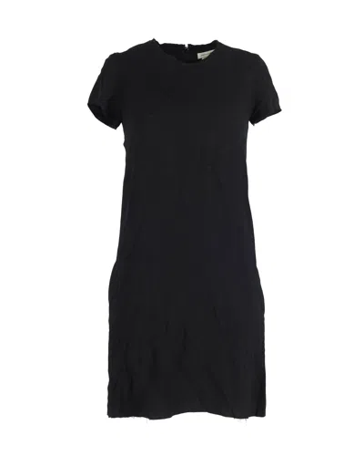 Isabel Marant Raw Hem T-shirt Dress In Black Acetate