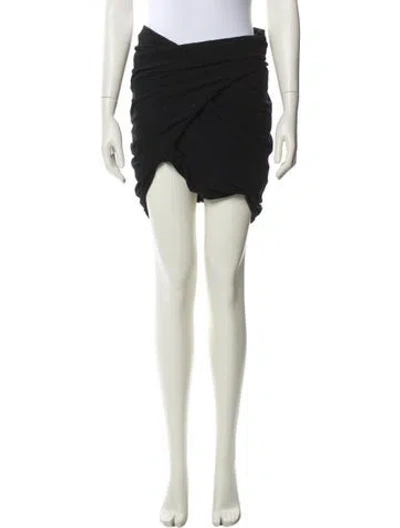 Pre-owned Isabel Marant Raw-edge Trim Mini Skirt In Black
