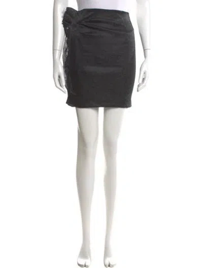 Pre-owned Isabel Marant Raw-edge Trim Mini Skirt In Gray