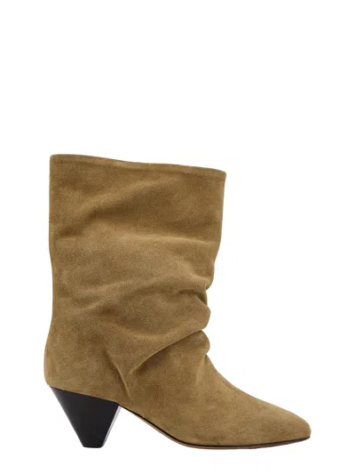 Isabel Marant Reachi Suede Ankle Boots In Dove Grey