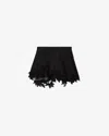 Isabel Marant Reana Lace-trimmed Skirt In Black