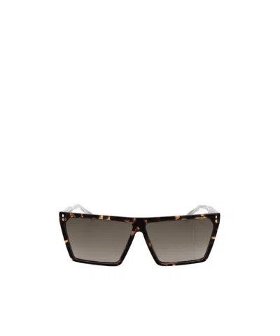 Isabel Marant Rectangle Frame Sunglasses In Black