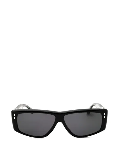 Isabel Marant Rectangle-frame Sunglasses In Black
