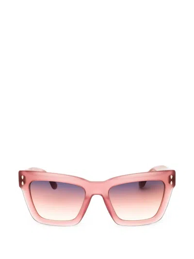 Isabel Marant Rectangle-frame Sunglasses In Pink