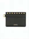 Isabel Marant Rectangular Cow Leather Card Wallet In Black