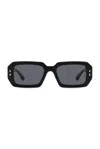 Isabel Marant Rectangular Frame Sunglasses In Black