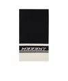 Isabel Marant Casey Cotton Blend Scarf In Black