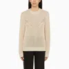 Isabel Marant Recycled Polyester Ecru Crew-neck Jumper