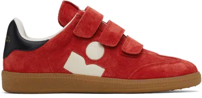 ISABEL MARANT RED BETH SNEAKERS