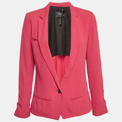 Pre-owned Isabel Marant Red Crepe Button Front Blazer S