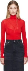 Isabel Marant Joyela Turtleneck Sweater In 70rd Red