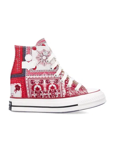 Isabel Marant Red Lace Up Sneakers