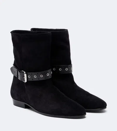 Isabel Marant Reena Eyelet-embellished Ankle Boots In Black
