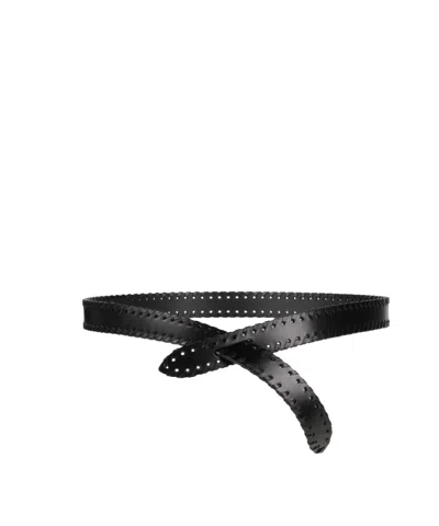 Isabel Marant Woman Belt Black Size L Cow Leather