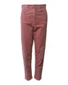 Isabel Marant Regular Fit Jeans In Pink Cotton Denim In Pink
