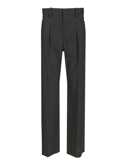 Isabel Marant Regular Fit Pant Suit Trousers Grey In Black