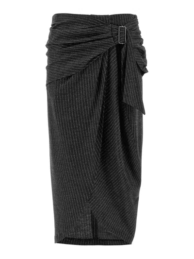 Isabel Marant Reilly Midi Skirt In Black