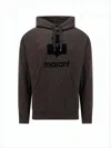 Isabel Marant Relaxed-fit Black Hoodie With Bold Logo Print In Black