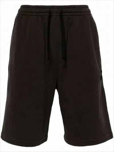 Isabel Marant Relaxed Fit Black Shorts With Drawstring Waistband In Brown