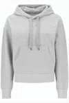 Isabel Marant Relaxed Fit Cropped Hoodie With Drawstring In Gray