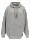 Isabel Marant Relaxed-fit Grey Hoodie With Textured Finish In Gray