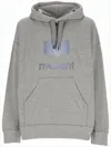 Isabel Marant Relaxed-fit Hoodie With Iconic Graphic Logo In Gray
