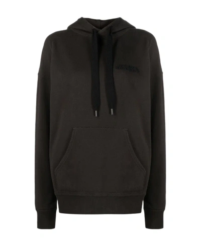 Isabel Marant Relaxed-fit Logo-print Hoodie In Black