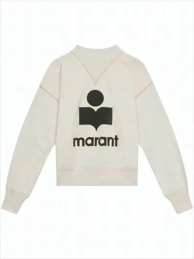 Isabel Marant Relaxed Fit Long-sleeve Sweatshirt With Graphic Logo In White