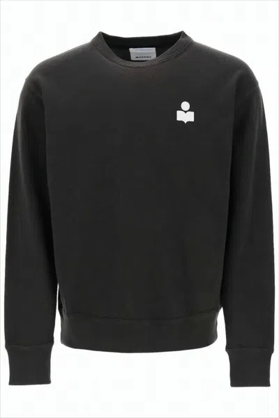 Isabel Marant Relaxed-fit Long Sleeve Sweatshirt With Ribbed Details In Black