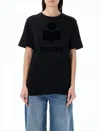 Isabel Marant Relaxed-fit Round Neck T-shirt With Bold Logo Print In Black
