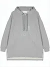 Isabel Marant Relaxed Grey Midi Dress In Soft Cotton Fabric In White