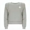 Isabel Marant Relaxed Long-sleeved Sweatshirt With Minimalist Logo Detail In Gray