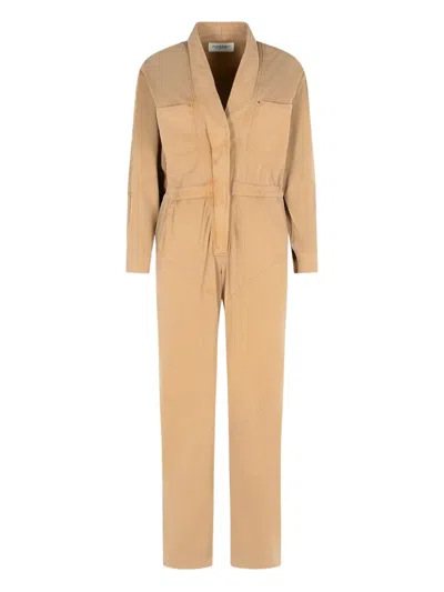 Isabel Marant Remady Cotton Jumpsuit In Brown