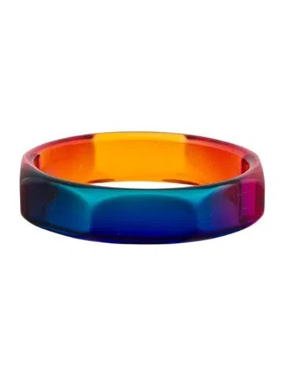 Pre-owned Isabel Marant Resin Geometric Bangle Bracelet In Multi