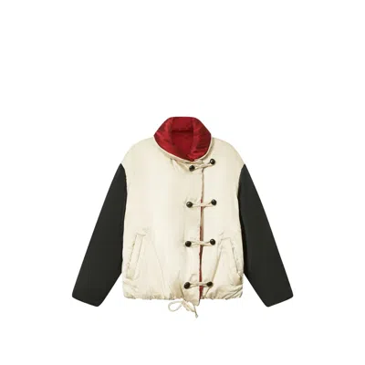 Isabel Marant Reversible Silk Quilted Puffer Jacket In Multi