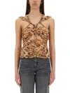 Isabel Marant 'braided Straps Cut-out Fitted Top'