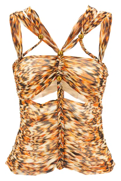 Isabel Marant Women Printed Silk Revon Top In Multi