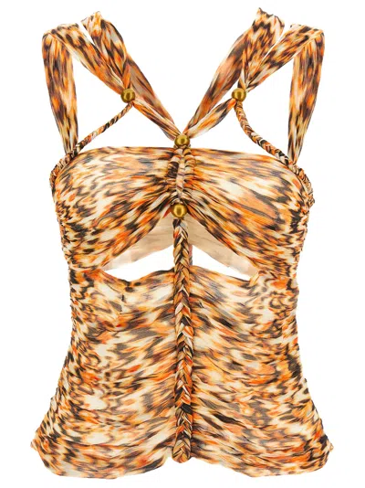 Isabel Marant Women Printed Silk Revon Top In Multi