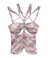 Isabel Marant 'wild' Animal Print Top With Beaded Embellishments In Pink