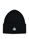 Isabel Marant Ribbed Beanie Hat In Black