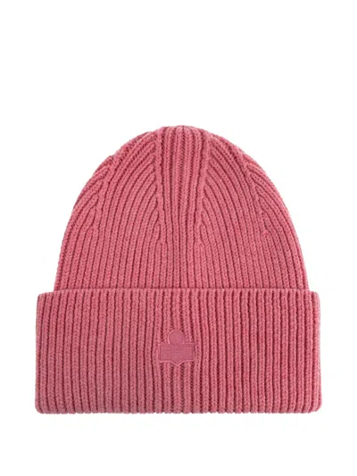 Isabel Marant Ribbed Beanie Hat In Pink
