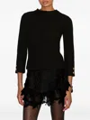 Isabel Marant Ribbed Button-detail Sweater In Black