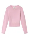 Isabel Marant Cornelia Crew Neck Pullover Raglan Ribbed In Pink