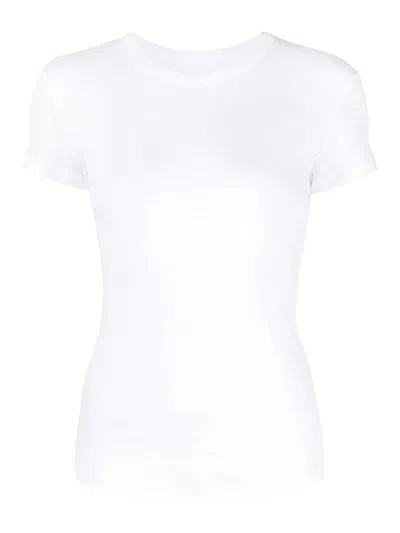 Isabel Marant White Fine Ribbed T-shirt