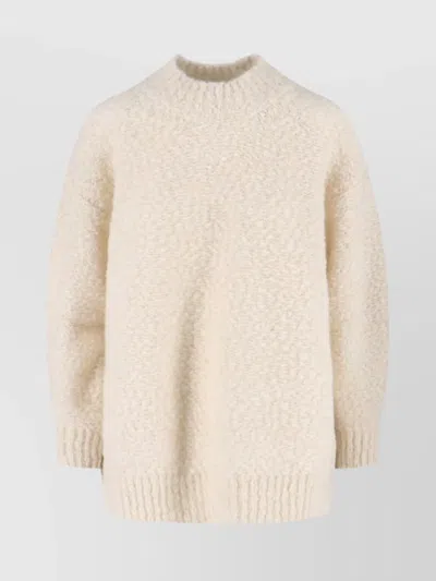 ISABEL MARANT RIBBED CREWNECK KNITWEAR IN TEXTURED KNIT
