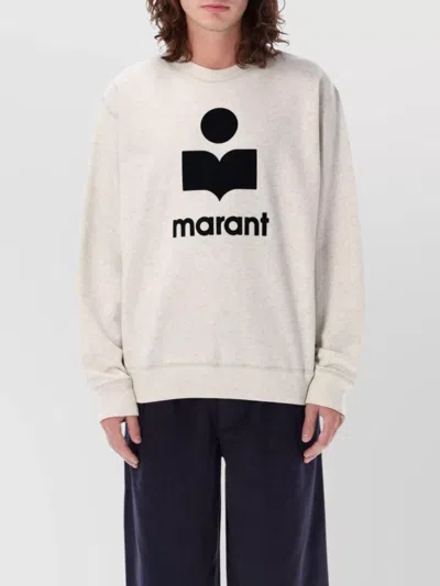 Isabel Marant Ribbed Crewneck Sweater Long Sleeves In Blue