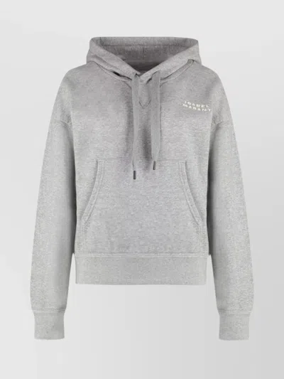 ISABEL MARANT RIBBED EDGES COTTON HOODIE
