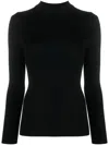 Isabel Marant Ribbed-knit Roll-neck Jumper In Black