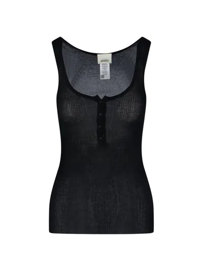 Isabel Marant Ribbed Tank Top Louisali In Black